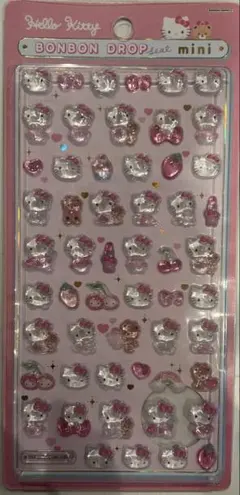 〘国内正規品〙ボンボンドロップシールミニ　サンリオ　ハローキティピンク