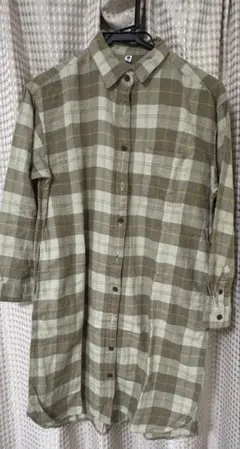 【UNIQLO】GIRLS フランネルチェックワンピー ス（長袖） 150cm