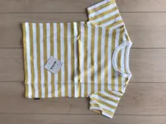 ボーダーTシャツ 黄色と白　コットン100%