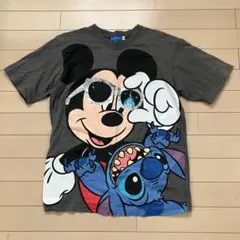 4.23東京ディズニーリゾート ミッキー スティッチ Tシャツ グレー M