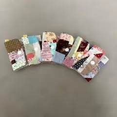 ハンドメイド パッチワーク タグ付小物入れ