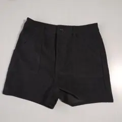 ブラック コーデュロイショートパンツ S