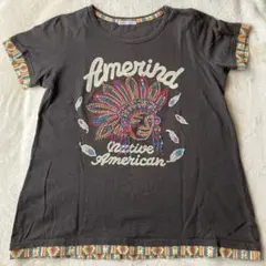 rough Amerind Native American 刺繍プリントTシャツのサムネイル