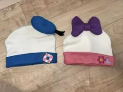 東京ディズニーリゾート ドナルド デイジー ニットキャップ 2点セット