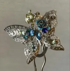 蝶のかんざし 髪飾り