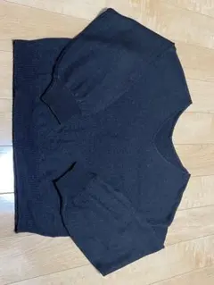 黒 アクリル100% 長袖ニットセーター Fサイズ