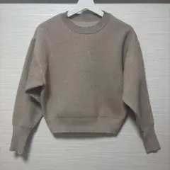 【N.】ラメ入りベージュニットセーター Mサイズのサムネイル