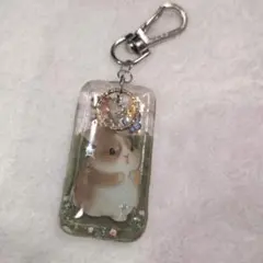 レジン作品　ウサギさんキーホルダー
