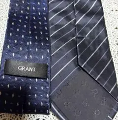 GRANT カルバンクライン　ネクタイ　2本　セット ネイビー系