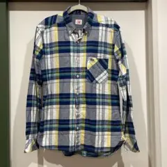 【美品】LACOSTE Live/ラコステライブ　チェック　長袖　ネルシャツ