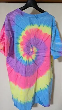 夏の派手T！XL 蛍光 タイダイ Tシャツ 100%コットン