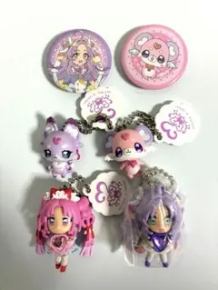 名探偵プリキュア スイングフィギュア 缶バッジ 6点セット まとめ売り グッズ