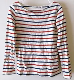 UNIQLO ボーダーカットソー M 長袖 トリコロール