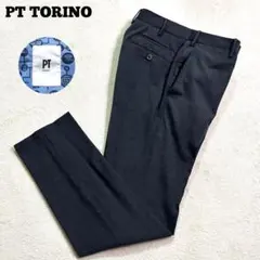 PT TORINO ウール スラックス 48 ダークネイビー 濃紺 トリノ 美品