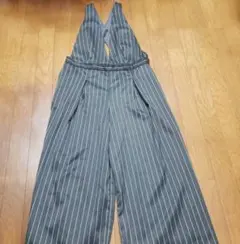 ❤2wayサロペットパンツ❤サイズ調節&サス取り外し可能/ストライプ柄6Lサイズ