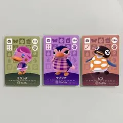 どうぶつの森 amiiboカード 3枚セット アミーボ 鳥 ペンギン セット