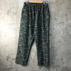 Y2750古着　柄パンツ　パジャマパンツ　緑　90s Y2K