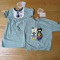 Petit jam 猫柄 Tシャツ ワンピース プチジャム　100㎝　80㎝のサムネイル