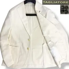 J7117 新品 タリアトーレ ヘリンボーンストレッチジャケット アイボリー50のサムネイル