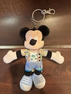 アウラニ限定 ミッキーマウス キーホルダー ハワイアンシャツ