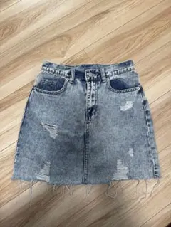 デニムミニスカート Sサイズ ダメージ加工
