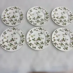 ウェッジウッド Wedgwood ワイルドストロベリー 中皿 プレート 6枚