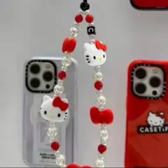 【新品未使用】 ハローキティ スマホストラップ