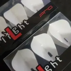 ダーツフライト　L-style　　カイト　　　　ホワイト　2セット