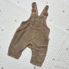 petitmain くまオーバーオール 70 緑ロンパース 80 2点セット