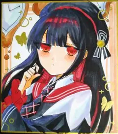み*ん様 魔法少女ノ魔女裁判　二階堂ヒロ　城ヶ崎ノア　手描きイラスト　色紙　まの オ*ン様 魔法少女ノ魔女裁判 城ヶ崎ノア 二階堂ヒロ 手描きイラスト ま