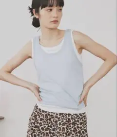 MERLIT レイヤード タンクトップ ライトブルーのサムネイル