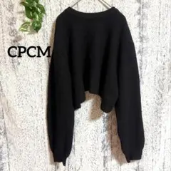 【CPCM】 レディース長袖ニットセーター (F) ブラック ハイウエストのサムネイル