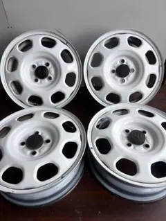 スズキハスラー純正15インチホワイトスチールホイール☆4.5J ET45のサムネイル