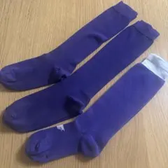 パープル　紫　 野球ソックス　25〜27cm