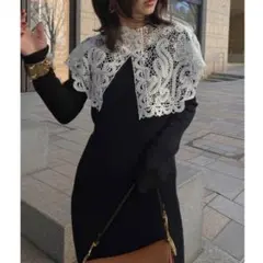 Ameri VINTAGE レースカラーセットドレス Mサイズ 完売品