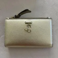 JIMMY CHOO 二つ折り財布 ゴールドのサムネイル