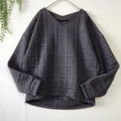 アズールバイマウジー【Ｓ】フクレジャガード ドルマン プルオーバー ゆったり