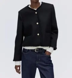 H&M ブークレジャケット 黒