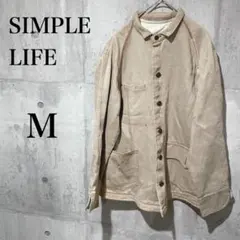 570【SIMPLE LIFE】 ジャケット 長袖　ポケット付き　ベージュ　M