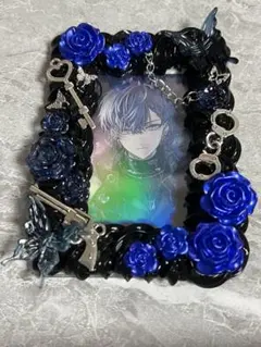 硬質ケース ホイップデコ トレカケース ハンドメイド 黒 青