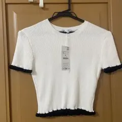 ZARA 荷葉邊羅紋上衣