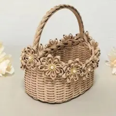S リングピロー フラワーガール 結婚式小物バスケット かご フラワーシャワーのサムネイル