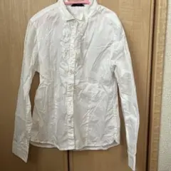 COMME CA ISM フリル付きシャツ 150A ホワイト