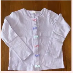 any FAM 薄紫 長袖カーディガン 130