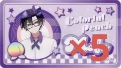 カラフルピーチもふお名前バッチ×5