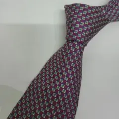ま*る様 美品✨️サルヴァトーレフェラガモ ネクタイ チェック柄 小紋柄 シルク