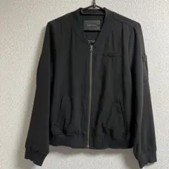 【ブリスポイント】MA-1 ブルゾン ジャケット 黒 L ジップアップ アウターのサムネイル
