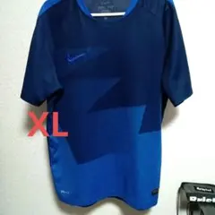 NIKE DRI-FIT Tシャツ ネイビー　ポリエステル　メッシュ　ナイキ
