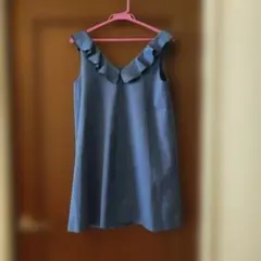 LilyBrown　ミニ丈ワンピース　ブルー