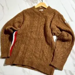 【美品/M】MONCLER モンクレール クルーネック セーター ベージュ系